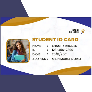 Customizable Student ID Card